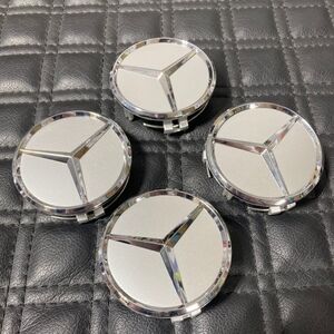 4 Mercedes Benz 75mm 3" silver rim center caps see ALL pictures